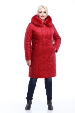 Женское зимнее пальто Аннет Зима (темно-красный)