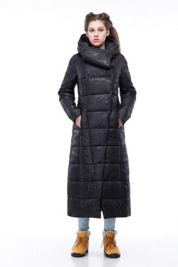 Женское зимнее пальто Комильфо (черный милитари)