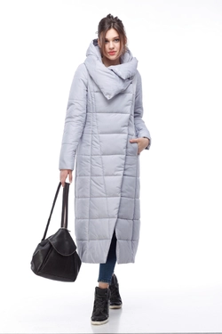 Женское зимнее пальто Комильфо (светло-серый милитари) Женское зимнее пальто Комильфо (светло-серый милитари)