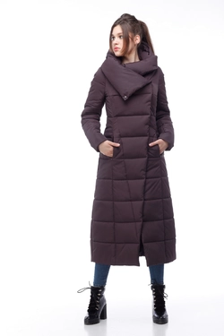 Женское зимнее пальто Комильфо (темный шоколад) Женское зимнее пальто Комильфо (темный шоколад)