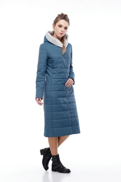 Женское демисезонное пальто Сима (серо-синий) Женское демисезонное пальто Сима (серо-синий)