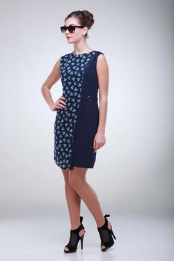 Платье летнее Анжелика (темно-синий с сердцем) Платье летнее Анжелика (темно-синий с сердцем)