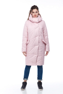 Зимнее пальто Карина флок (персик) Зимнее пальто Карина флок (персик)