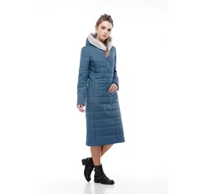 Женское демисезонное пальто Сима (серо-синий)