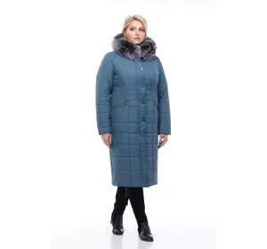Женское зимнее пальто Софи (серо-синий)
