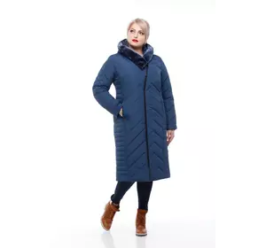 Зимнее пальто Мира овчина (темно-синий) Зимнее пальто Мира овчина (темно-синий)