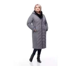Зимнее пальто Мира овчина (темно-серый) Зимнее пальто Мира овчина (темно-серый)