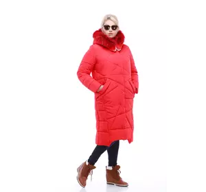Зимнее пальто Дакота енот цвет (ярко-красный)