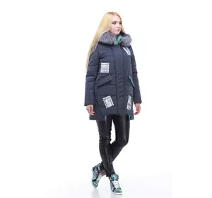 Женская зимняя куртка Юта (чернобурка)