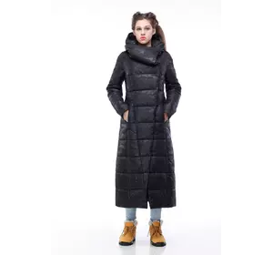 Женское зимнее пальто Комильфо (черный милитари)